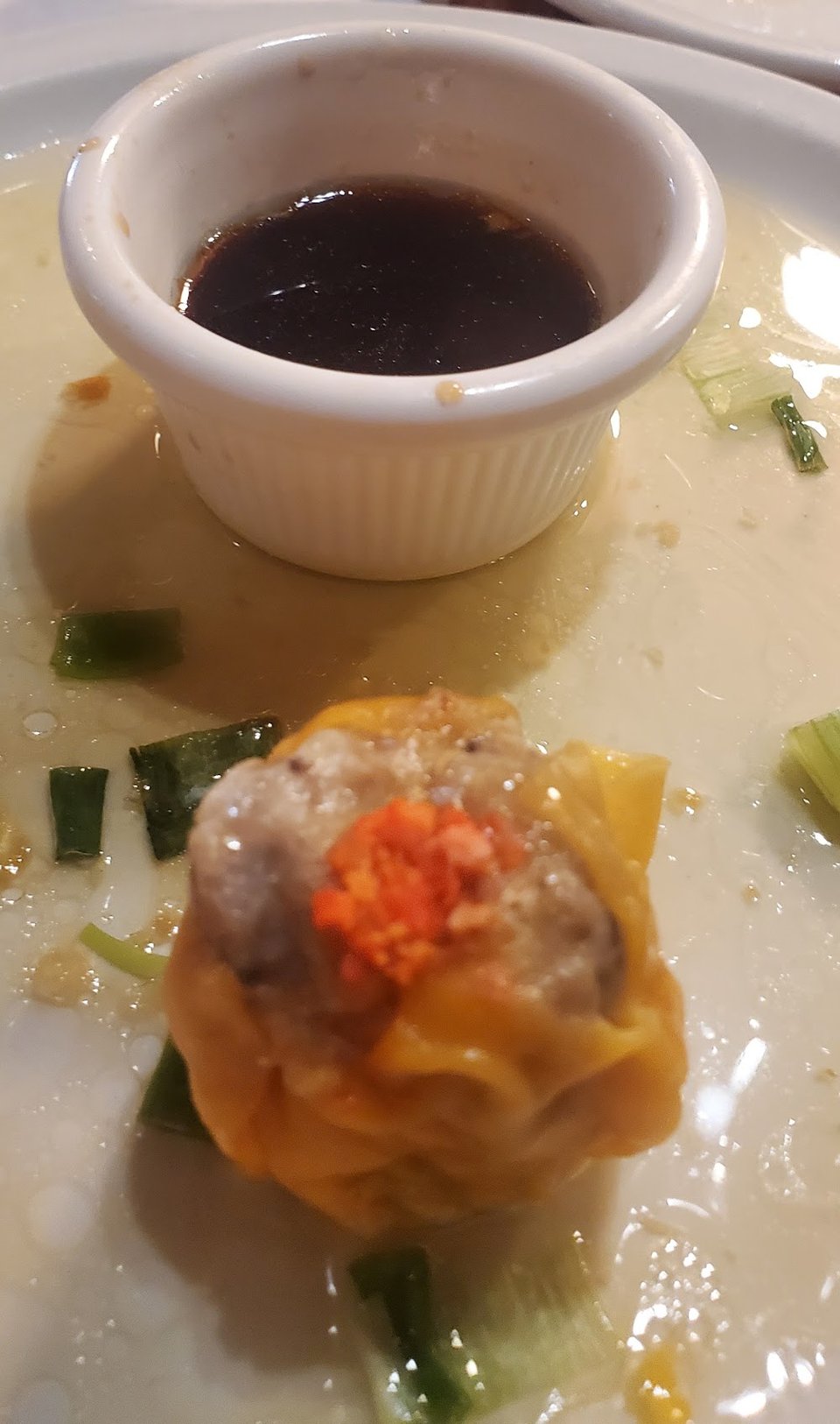 Printed menu with appetizers, soups, and noodle dishes.