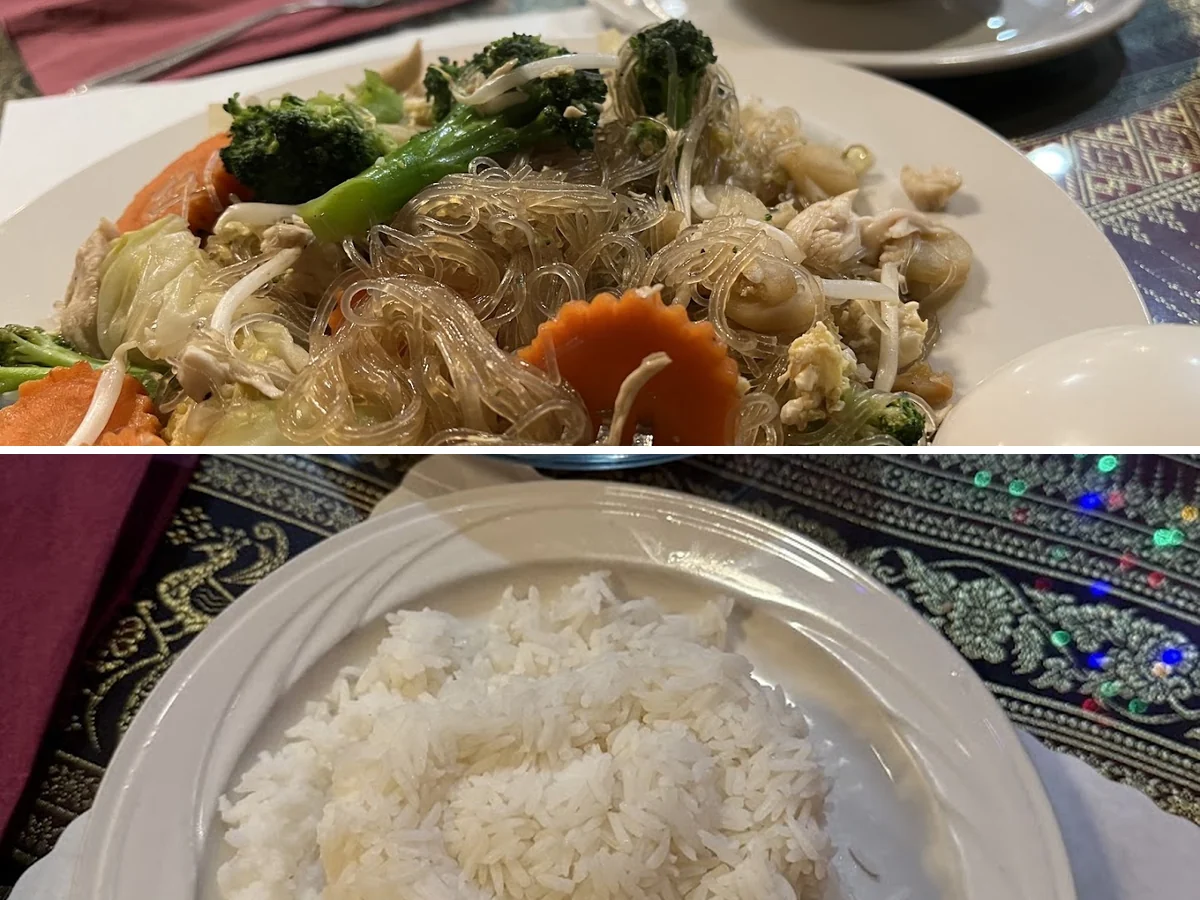 Thai curries and noodles served in a cozy space.